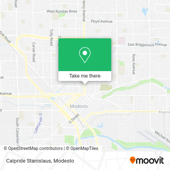 Calpride Stanislaus map