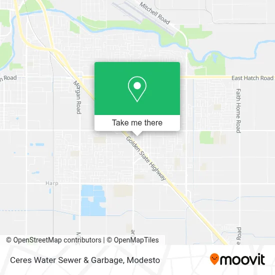 Ceres Water Sewer & Garbage map