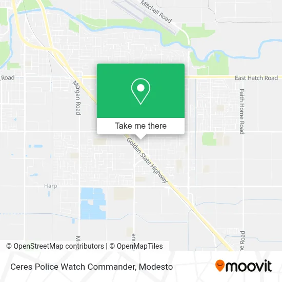 Ceres Police Watch Commander map