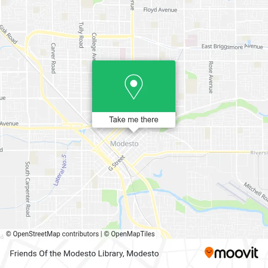 Friends Of the Modesto Library map