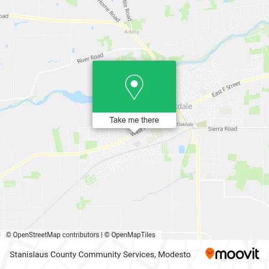Stanislaus County Community Services map