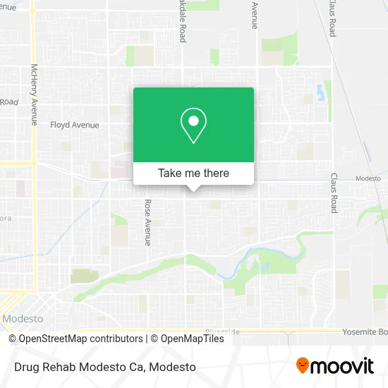 Drug Rehab Modesto Ca map