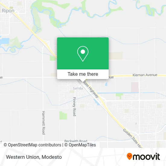 Western Union map