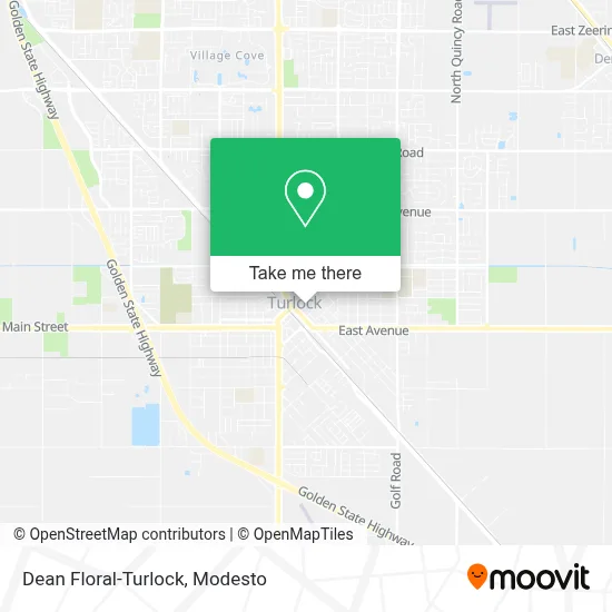 Dean Floral-Turlock map