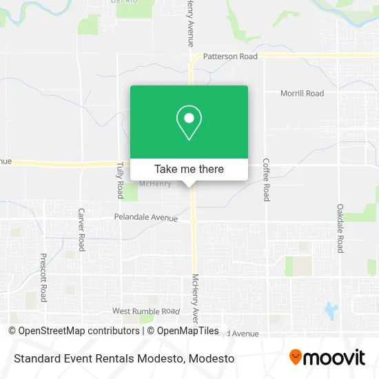 Standard Event Rentals Modesto map