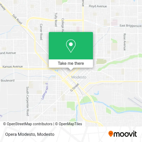 Opera Modesto map