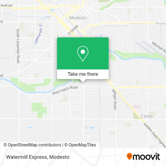 Watermill Express map