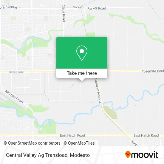 Central Valley Ag Transload map