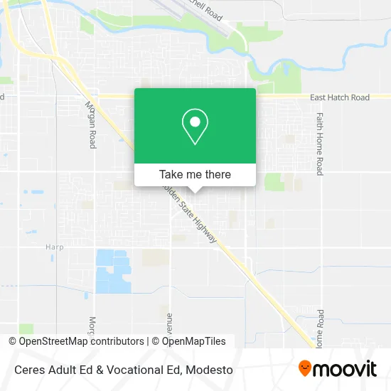 Ceres Adult Ed & Vocational Ed map