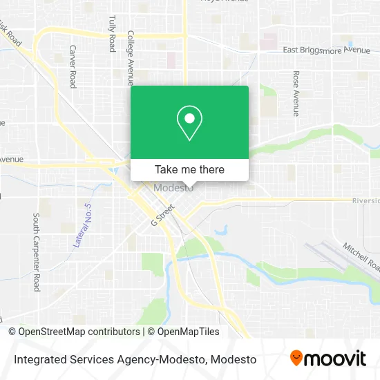 Integrated Services Agency-Modesto map