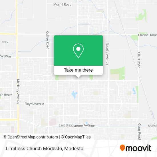 Limitless Church Modesto map