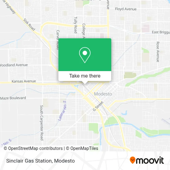 Sinclair Gas Station map