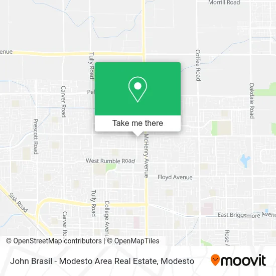 John Brasil - Modesto Area Real Estate map