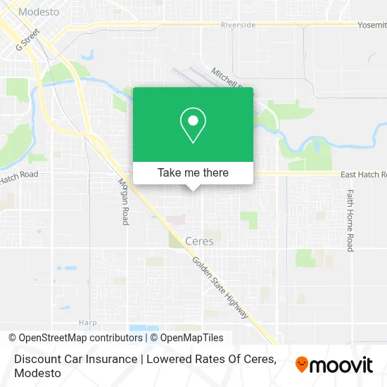 Discount Car Insurance | Lowered Rates Of Ceres map
