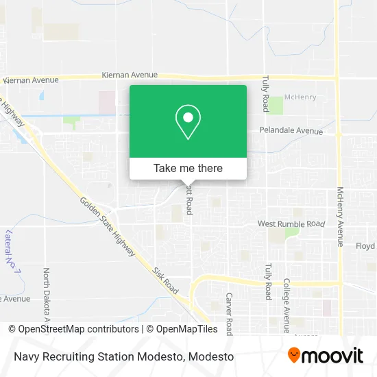 Navy Recruiting Station Modesto map