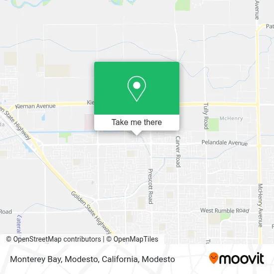 Monterey Bay, Modesto, California map