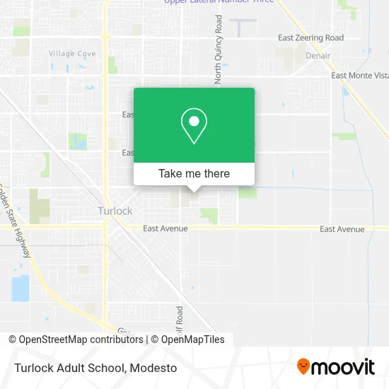 Turlock Adult School map