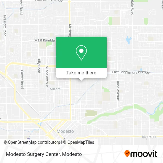Modesto Surgery Center map