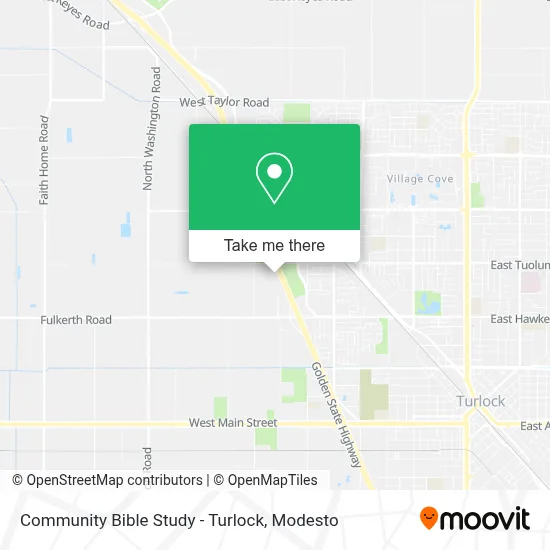 Community Bible Study - Turlock map