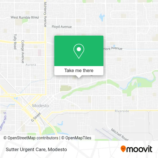 Sutter Urgent Care map