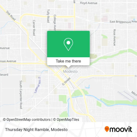 Thursday Night Ramble map