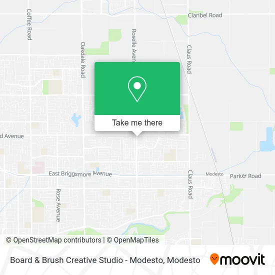 Board & Brush Creative Studio - Modesto map