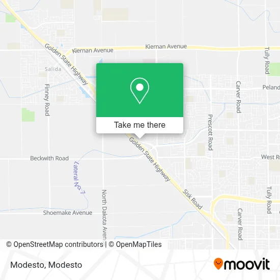 Modesto map