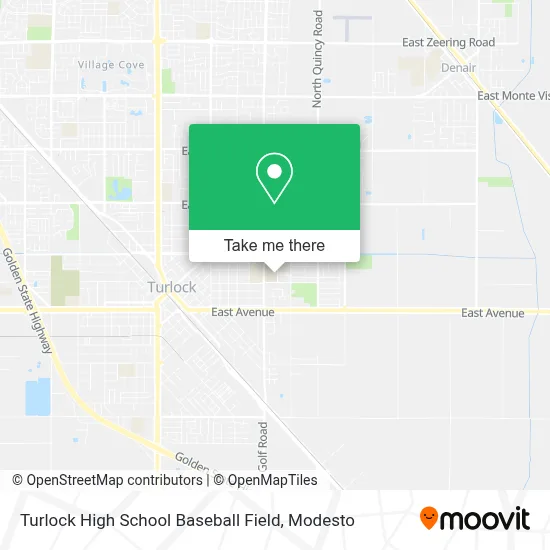 Turlock High School Baseball Field map