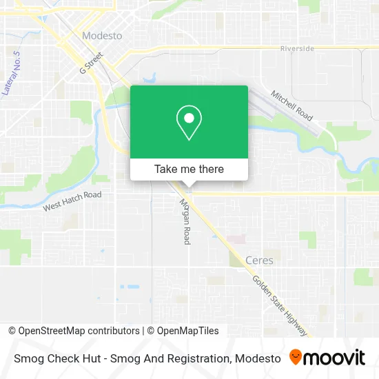 Smog Check Hut - Smog And Registration map