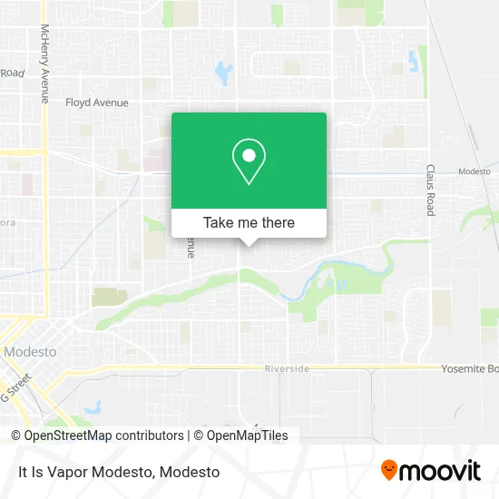 It Is Vapor Modesto map