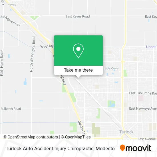 Turlock Auto Accident Injury Chiropractic map