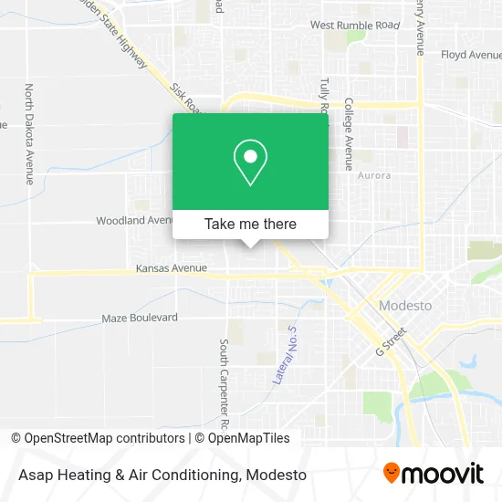 Asap Heating & Air Conditioning map