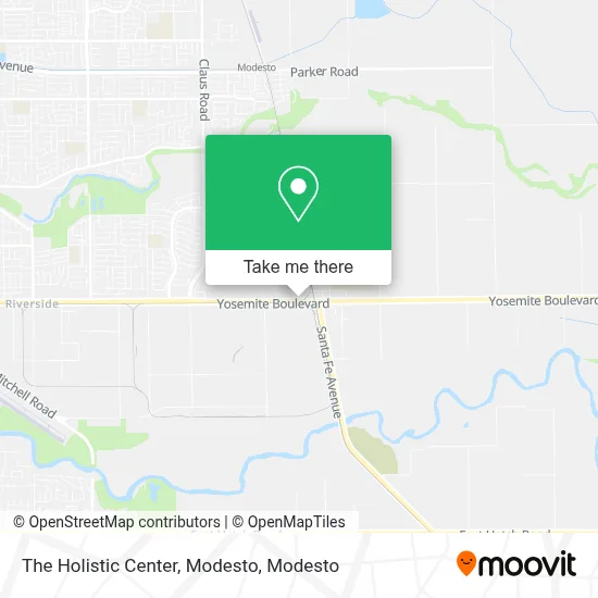 The Holistic Center,  Modesto map