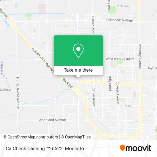 Ca Check Cashing #26622 map