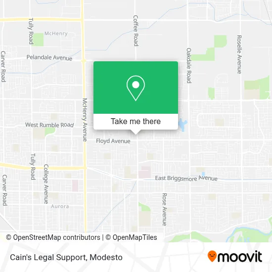 Cain's Legal Support map