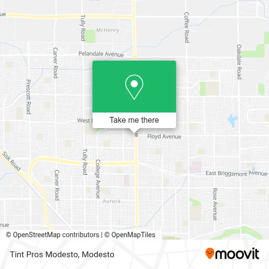 Tint Pros Modesto map