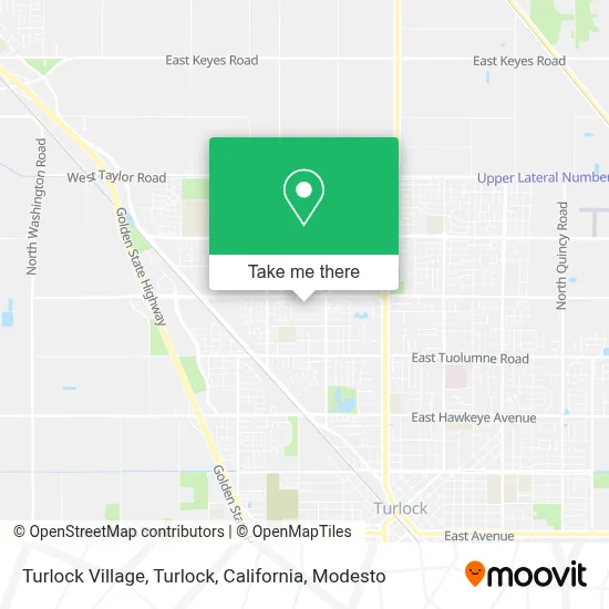 Turlock Village, Turlock, California map