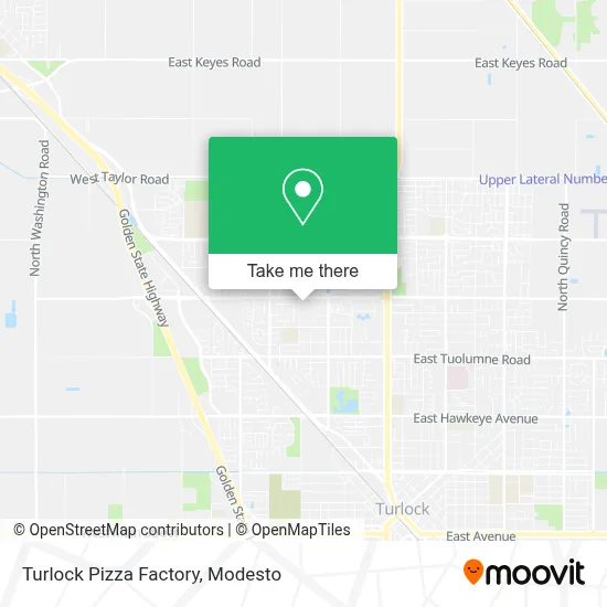 Turlock Pizza Factory map
