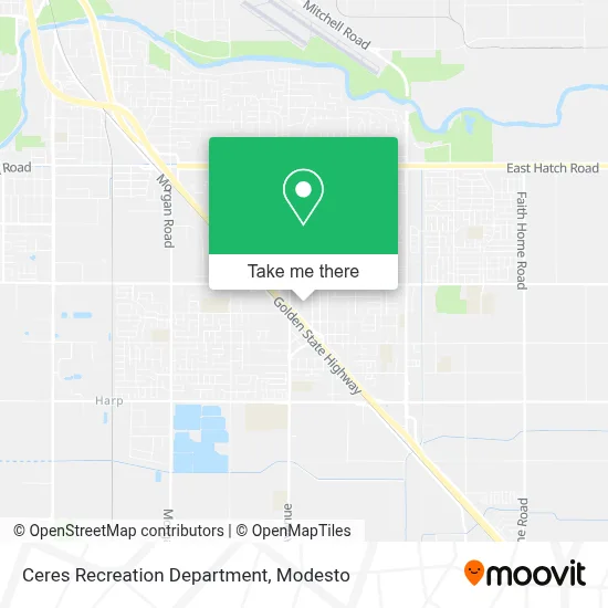 Ceres Recreation Department map