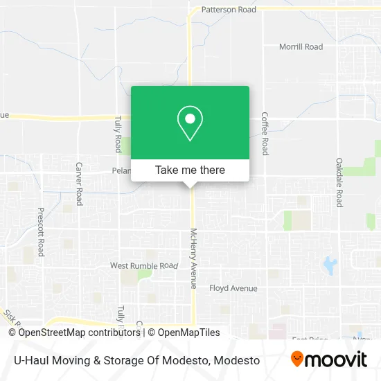 U-Haul Moving & Storage Of Modesto map