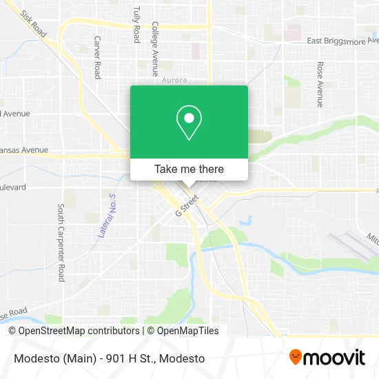 Modesto (Main) - 901 H St. map