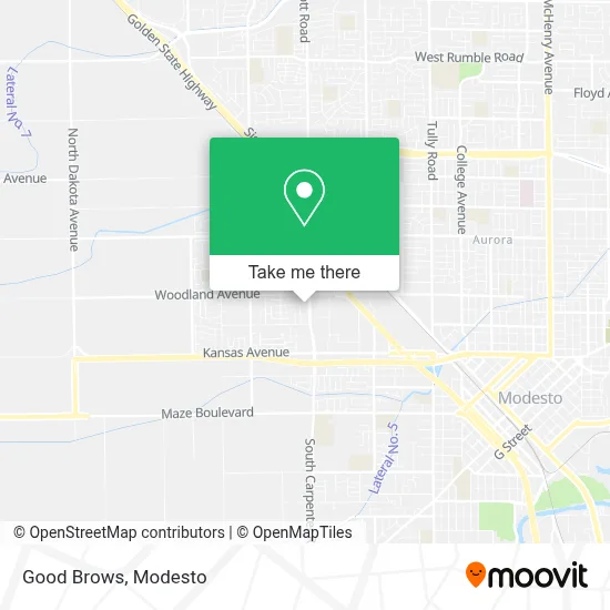 Good Brows map