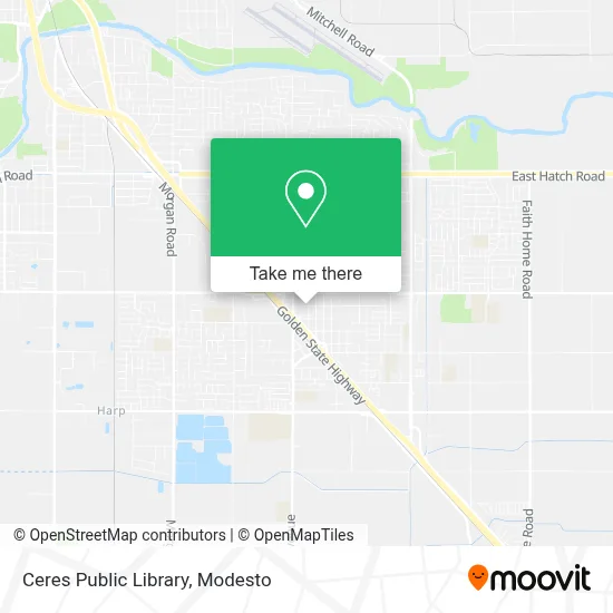 Ceres Public Library map