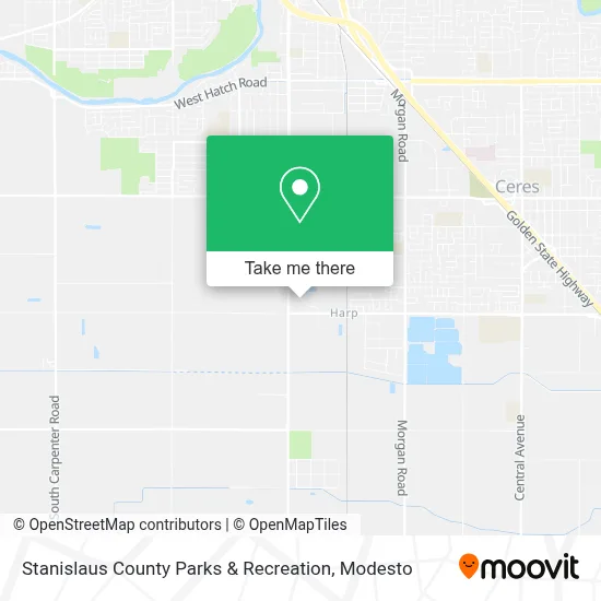 Stanislaus County Parks & Recreation map