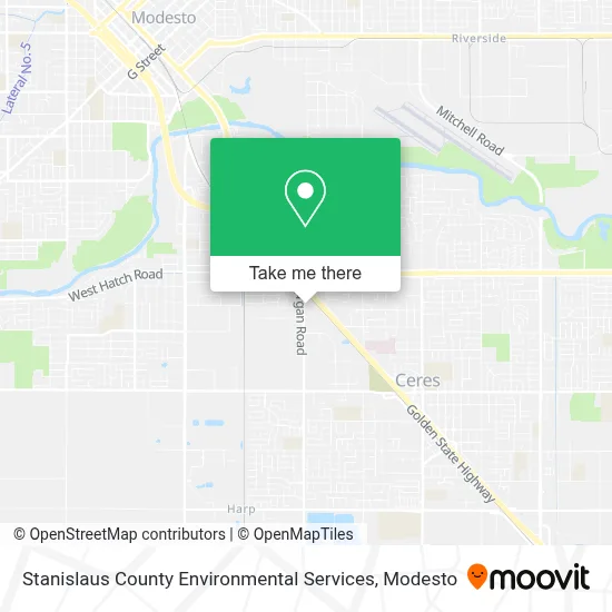 Stanislaus County Environmental Services map