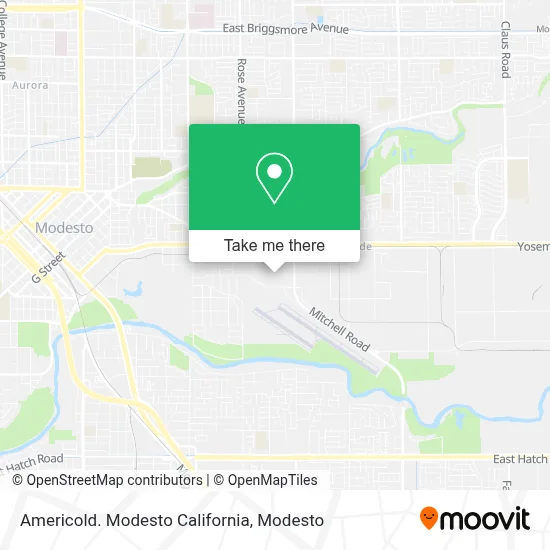 Americold. Modesto California map