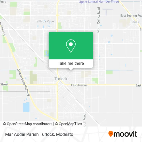 Mar Addai Parish Turlock map