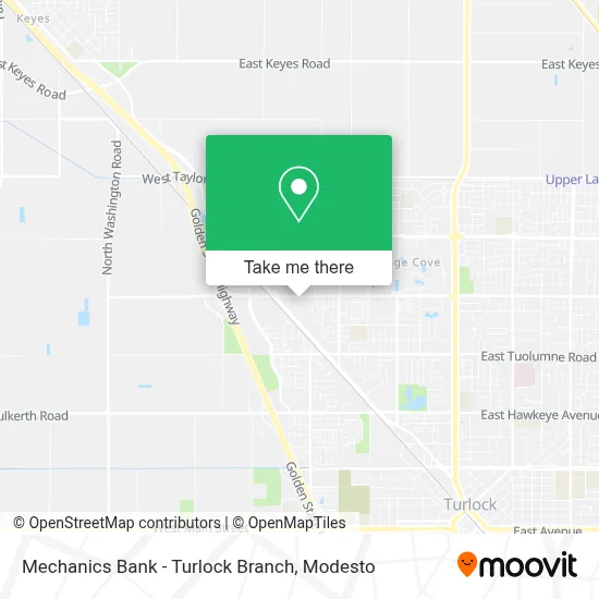 Mechanics Bank - Turlock Branch map