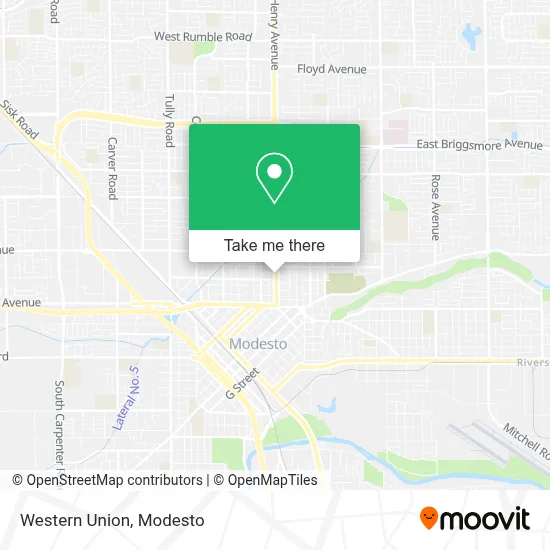 Western Union map