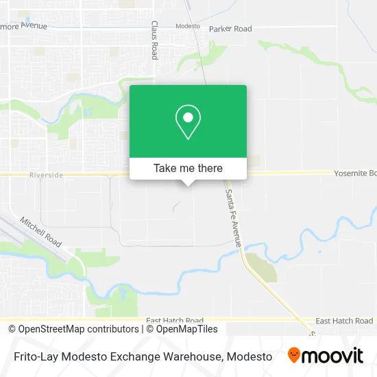Frito-Lay Modesto Exchange Warehouse map